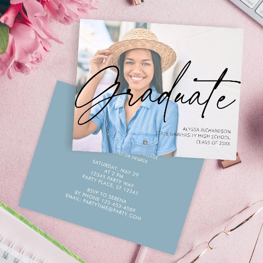 Budget Chic Script H Foto Graduation Party
