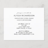 Budget Chic Script H Foto GraduPartij White Flyer (Achterkant)