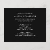 Budget Chic Script H Fotogradatie Party zwart Flyer (Achterkant)