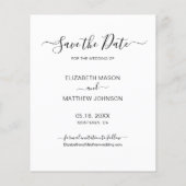 Budget Chic Script Photo Terracotta Save the Date Flyer (Achterkant)