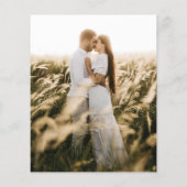 Budget Chic Script Photo Wedding Invitation (Achterkant)