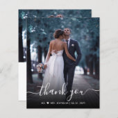 Budget Chic Script Photo Weduwnaar Hartelijk dank (Voorkant / Achterkant)