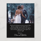 Budget Chic Script Photo Weduwnaar Hartelijk dank (Achterkant)