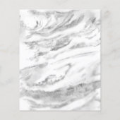 Budget Chic Silver Foil Marble Wedding Uitnodiging (Achterkant)