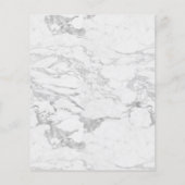 Budget Chic Silver Foil Marble Wedding Uitnodiging (Achterkant)