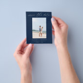 Budget Chic Stijlvolle Mod Foto Bewaar de Datum 3 Flyer (Hand)