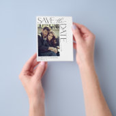 Budget Chic Stijlvolle Mod Foto Opslaan Datum 2 Flyer (Hand)