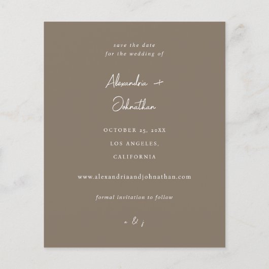 Budget Chic Stijlvolle Mod Foto Opslaan de Datum 2 (Achterkant)