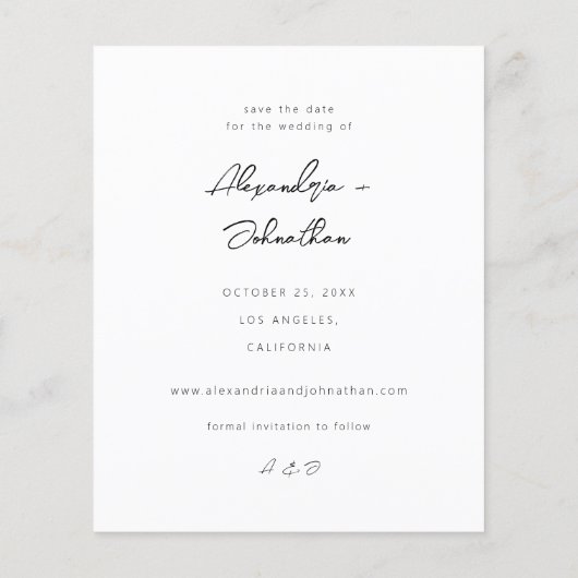 Budget Chic Stijlvolle Mod Foto Opslaan van de Dat (Achterkant)