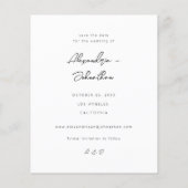 Budget Chic Stijlvolle Mod Foto Opslaan van de Dat Flyer (Achterkant)