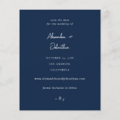 Budget Chic Stijlvolle Mod Foto Save the Date 2 Na Flyer (Achterkant)