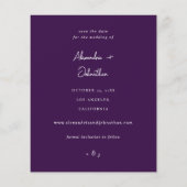 Budget Chic Stijlvolle Mod Foto Save the Date 2 Pu Flyer (Achterkant)