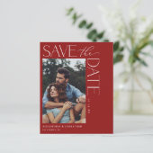 Budget Chic Stijlvolle Mod Foto Save the Date 2 Ro (Staand voorkant)
