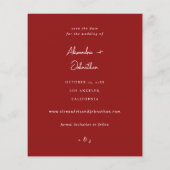 Budget Chic Stijlvolle Mod Foto Save the Date 2 Ro (Achterkant)
