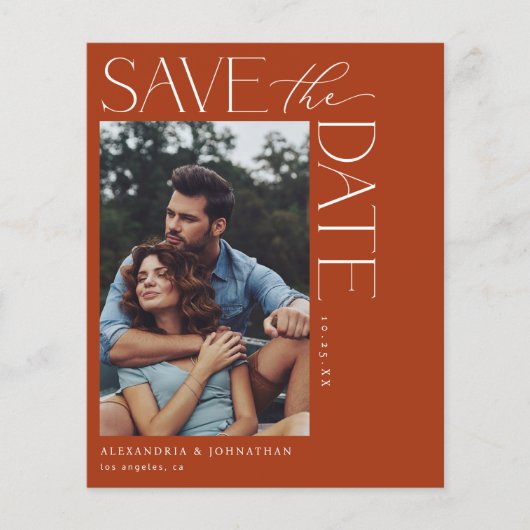 Budget Chic Stijlvolle Mod Foto Save the Date 2 Ro (Voorkant)