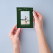 Budget Chic Stijlvolle Mod Foto Save the Date 3 GR Flyer (Hand)