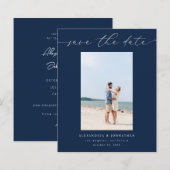 Budget Chic Stijlvolle Mod Foto Save the Date 3 Na (Voorkant / Achterkant)