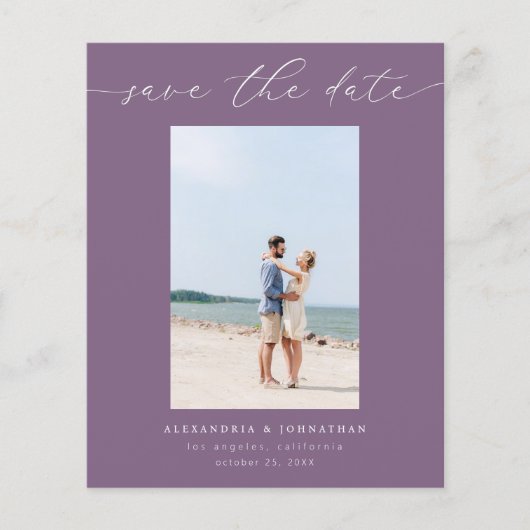 Budget Chic Stijlvolle Mod Foto Save the Date 3 Pu (Voorkant)