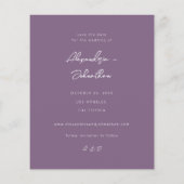 Budget Chic Stijlvolle Mod Foto Save the Date 3 Pu Flyer (Achterkant)