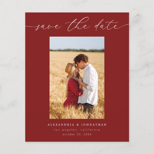 Budget Chic Stijlvolle Mod Foto Save the Date 3 Ro (Voorkant)