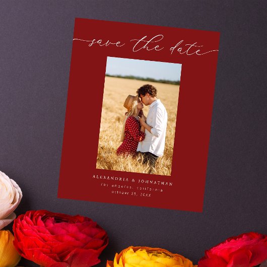 Budget Chic Stijlvolle Mod Foto Save the Date 3 Ro Flyer