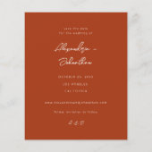 Budget Chic Stijlvolle Mod Foto Save the Date 3 Ro Flyer (Achterkant)