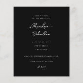 Budget Chic Stijlvolle Mod Foto Save the Date 3 Zw (Achterkant)