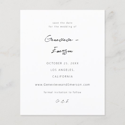 Budget Chic Stijlvolle Mod Foto Sla de datum 5 Flyer (Achterkant)