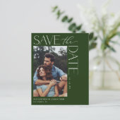Budget Chic Stijlvolle Mod Photo Save the Date 2 D (Staand voorkant)