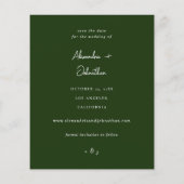 Budget Chic Stijlvolle Mod Photo Save the Date 2 D (Achterkant)