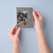 Budget Chic Stijlvolle Mod Photo Save the Date 2 G Flyer (Hand)