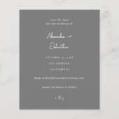 Budget Chic Stijlvolle Mod Photo Save the Date 2 G Flyer (Achterkant)