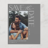Budget Chic Stijlvolle Mod Photo Save the Date 2 G Flyer (Voorkant)