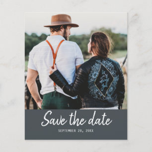 Budget Chic Uitnodiging Save the Date Foto Flyer