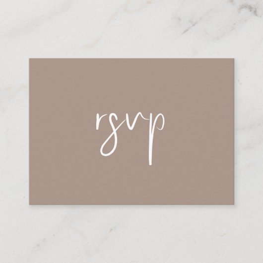 Budget Chic Wedding RSVP QR-codebehuizing Informatiekaartje (Voorkant)