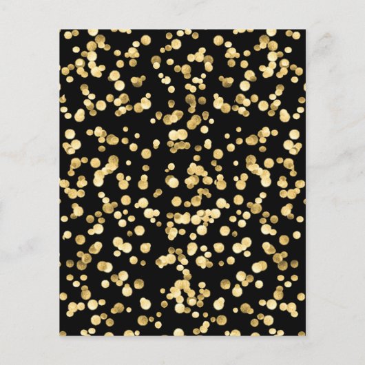 Budget Chic Zwart & Goud 70ste verjaardagsfeestje (Achterkant)