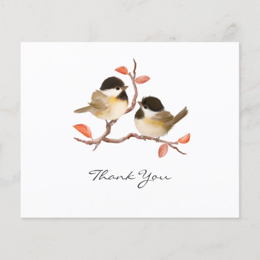 Budget Chickadees Bird All Occasion Dankuwel (Voorkant)