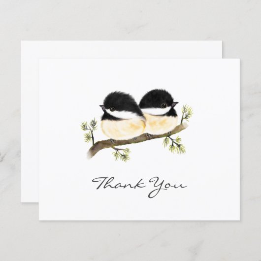 Budget Chickadees Bird All Occasion Dankuwel (Voorkant / Achterkant)