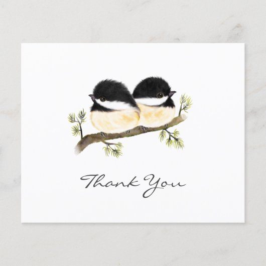 Budget Chickadees Bird All Occasion Dankuwel (Voorkant)