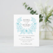 BUDGET Chique AQUA Magnolia Krans Bruiloft (Staand voorkant)