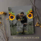 Budget chique bloemenfoto bruiloft uitnodiging FLY Flyer