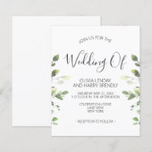 Budget Chique Eucalyptus Green Bruiloft uitnodigin (Voorkant / Achterkant)