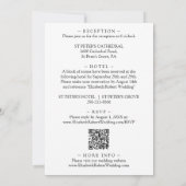 Budget Chique Minimalistische Monogram QR-code Bru Kaart (Achterkant)