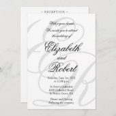 Budget Chique Minimalistische Monogram QR-code Bru Kaart (Voorkant / Achterkant)