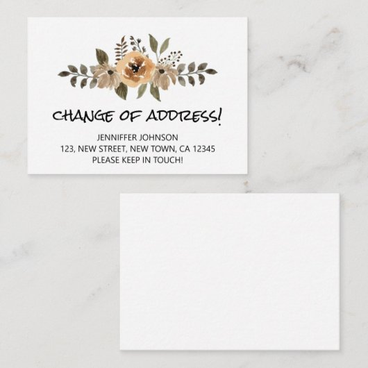 Budget & chique wijziging van adres aankondiging K (Voorkant / Achterkant)