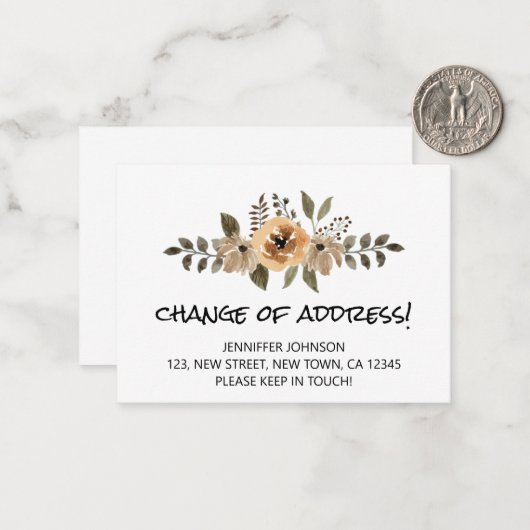 Budget & chique wijziging van adres aankondiging K (Voorkant / Achterkant in situ)