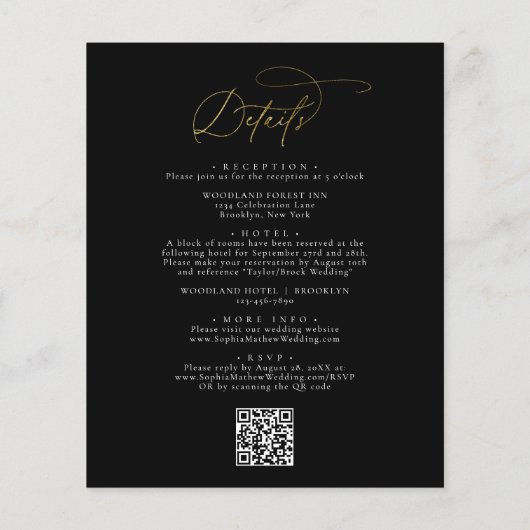 BUDGET Chique Zwart Goud QR Code Alles in een Brui (Achterkant)