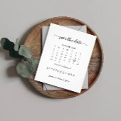 Budget Chique Zwart-wit Bruiloft Save the Date Flyer