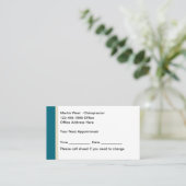 Budget Chiropractor Afspraak Visitekaartjes Afsprakenkaartje (Staand voorkant)