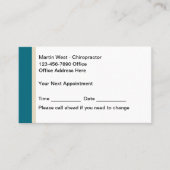 Budget Chiropractor Afspraak Visitekaartjes Afsprakenkaartje (Voorkant)